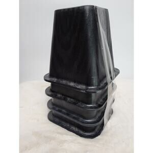 Black 6 in. Bed Risers (4-Pack)